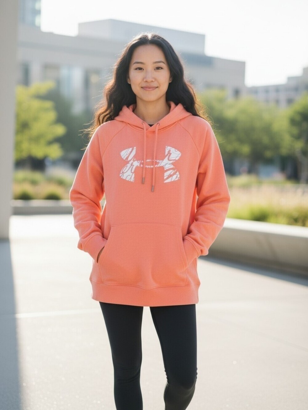 Under Armour Coral Womens  Hoodie Sweatshirt